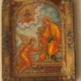 travessa com pintura arte sacra